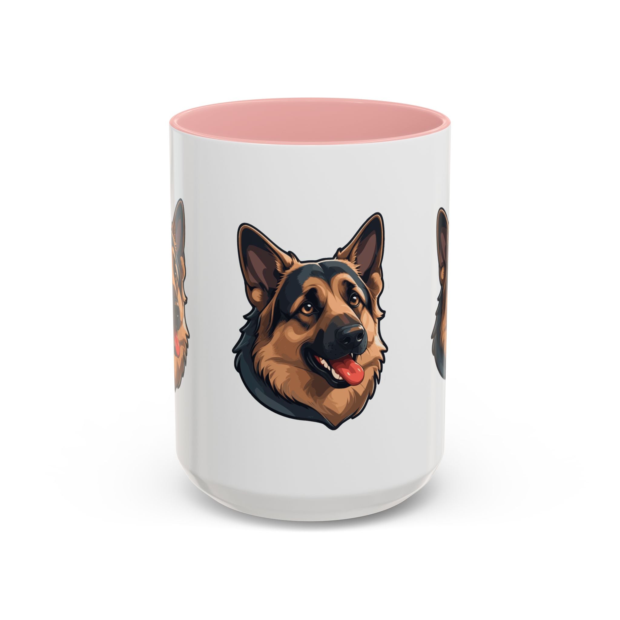 German Shepherd Accent Coffee Mug — Cute Dog Portrait Gift for Pet Lovers (11/15oz)