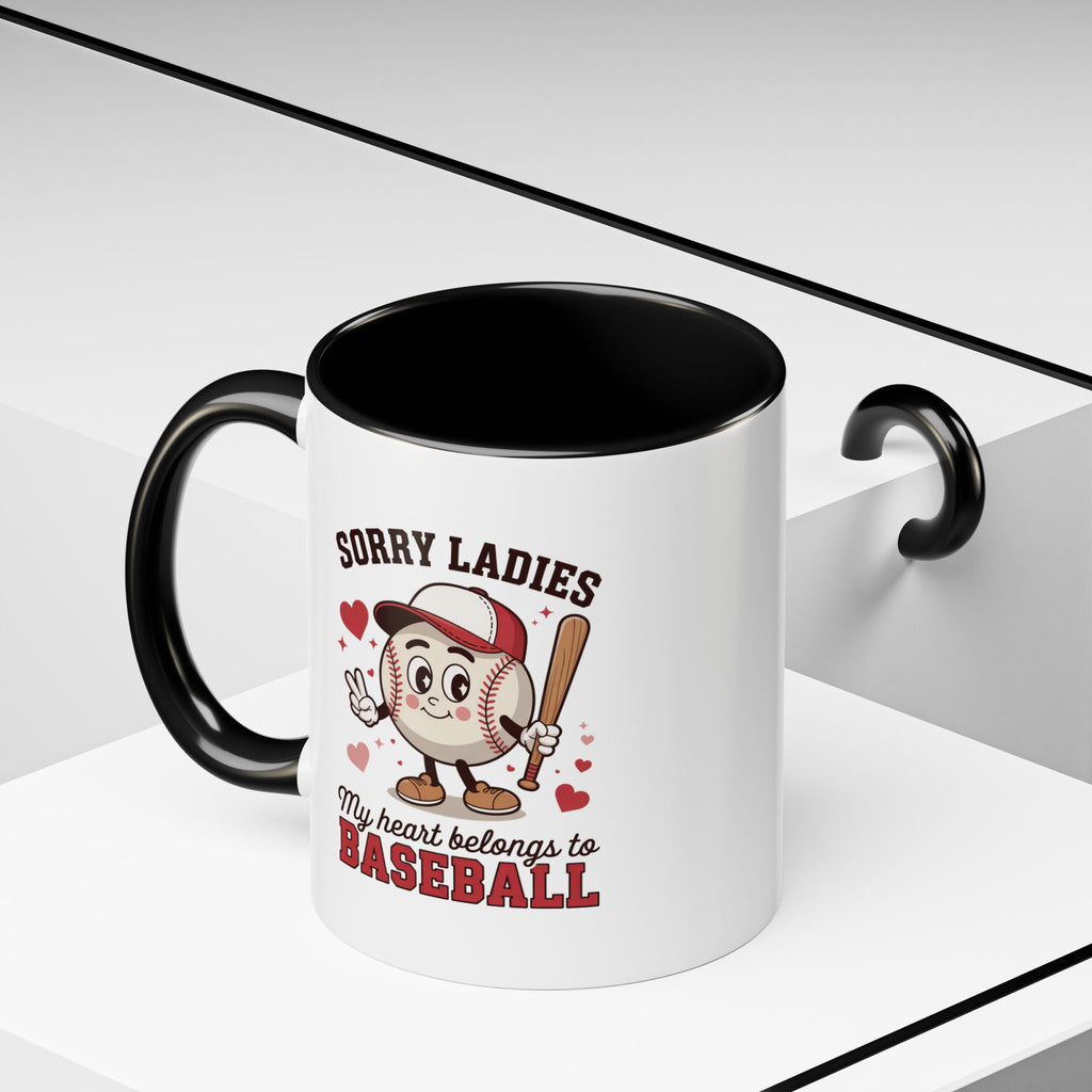 Ceramic coffee mug Baseball Accent Coffee Mug — Ceramic Tea & Coffee Cup (11/15 oz)