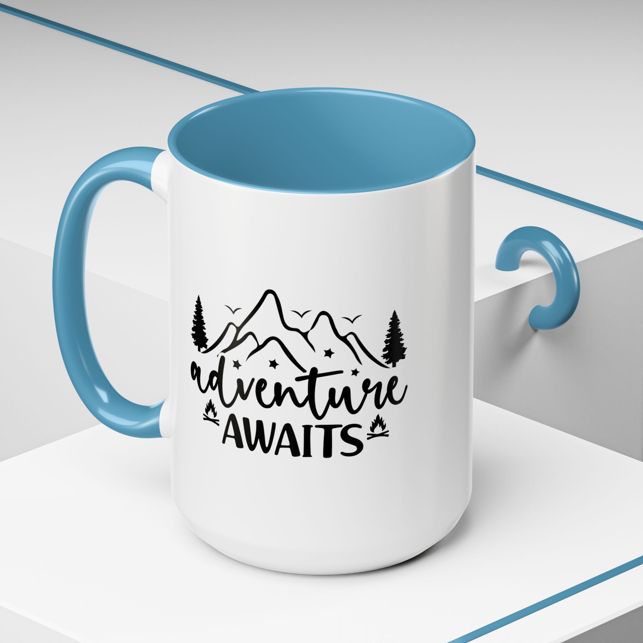 Adventure Awaits Coffee Mug — Mountain Travel 11/15oz Accent Mug