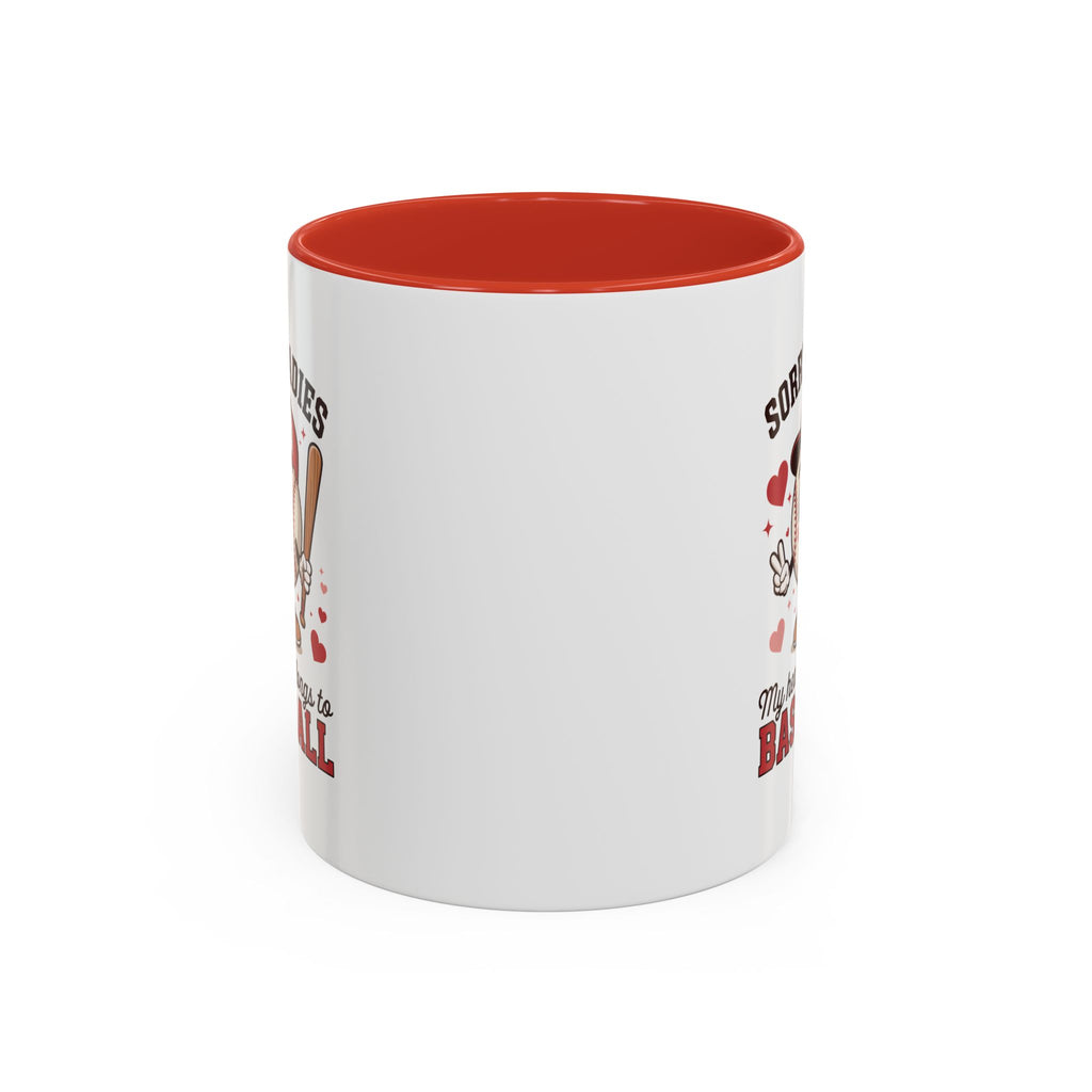 Ceramic coffee mug Baseball Accent Coffee Mug — Ceramic Tea & Coffee Cup (11/15 oz)