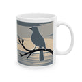 Ceramic printed mugs for coffee lovers 11oz & 15oz with a bird in the sunset print