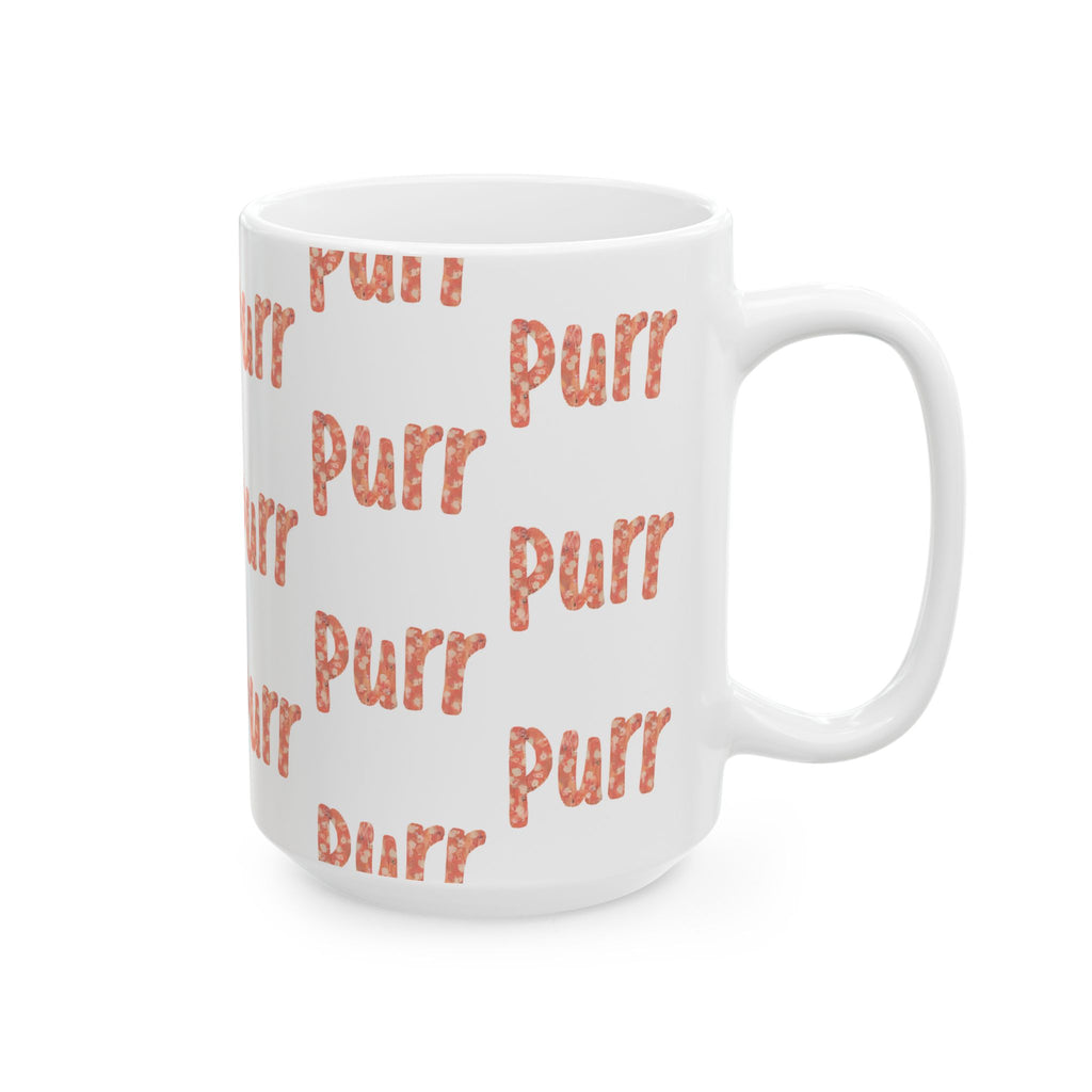 Ceramic Mug Purr Pattern – Cute Cat Lover Coffee Cup (11oz & 15oz)