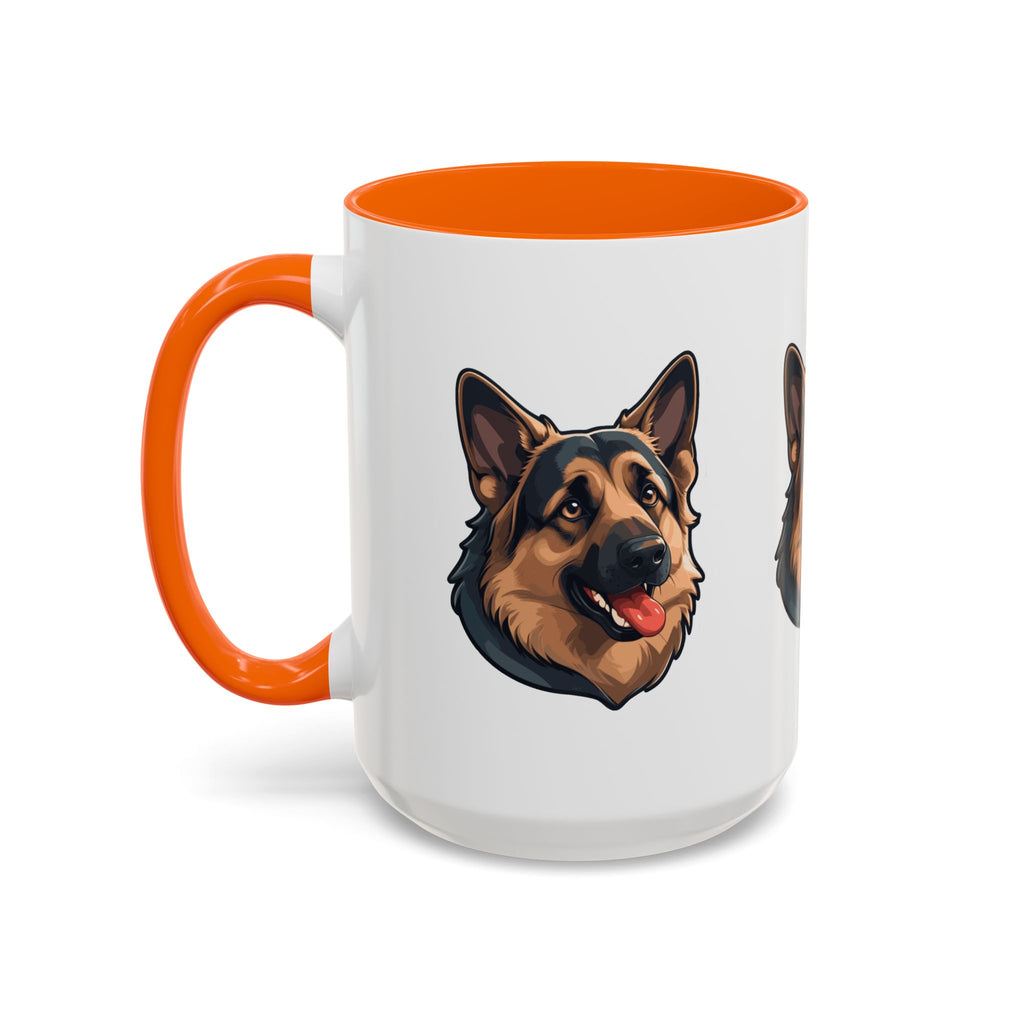 German Shepherd Accent Coffee Mug — Cute Dog Portrait Gift for Pet Lovers (11/15oz)