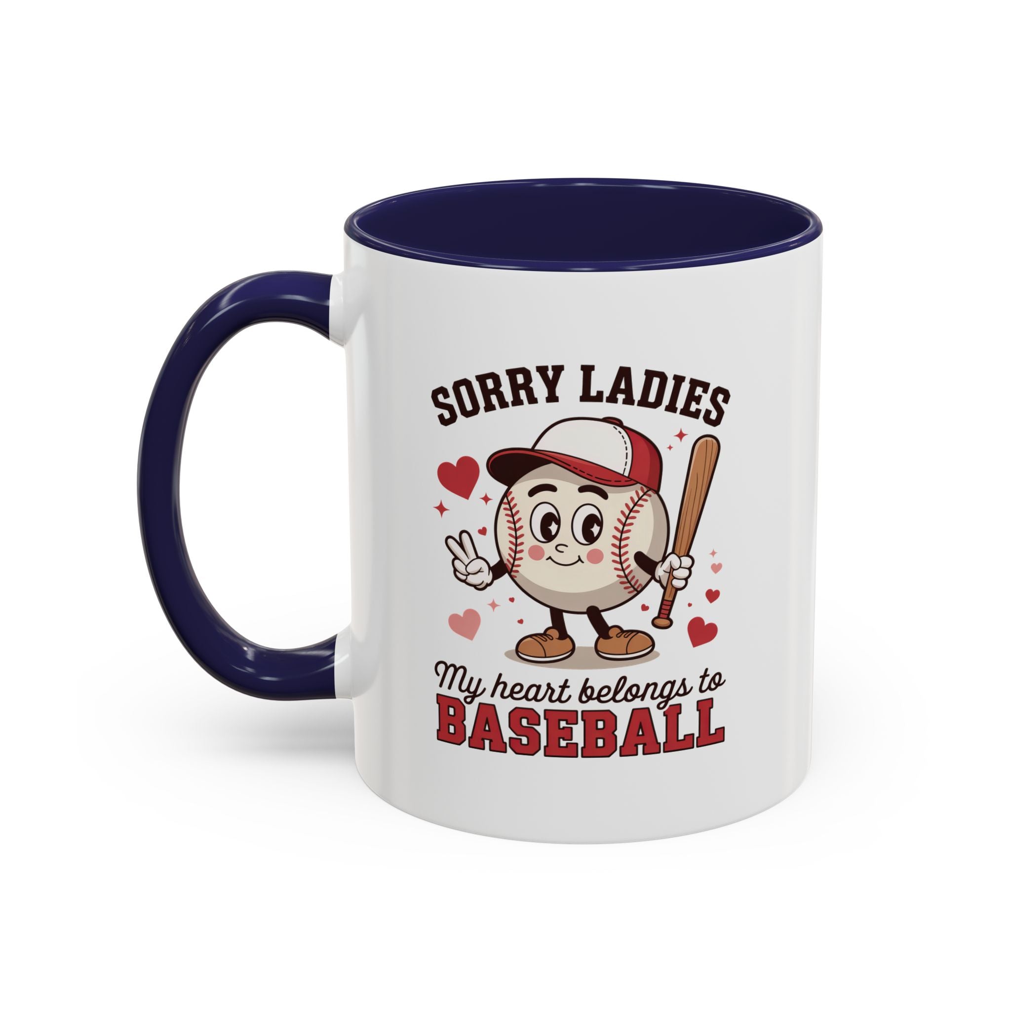Ceramic coffee mug Baseball Accent Coffee Mug — Ceramic Tea & Coffee Cup (11/15 oz)
