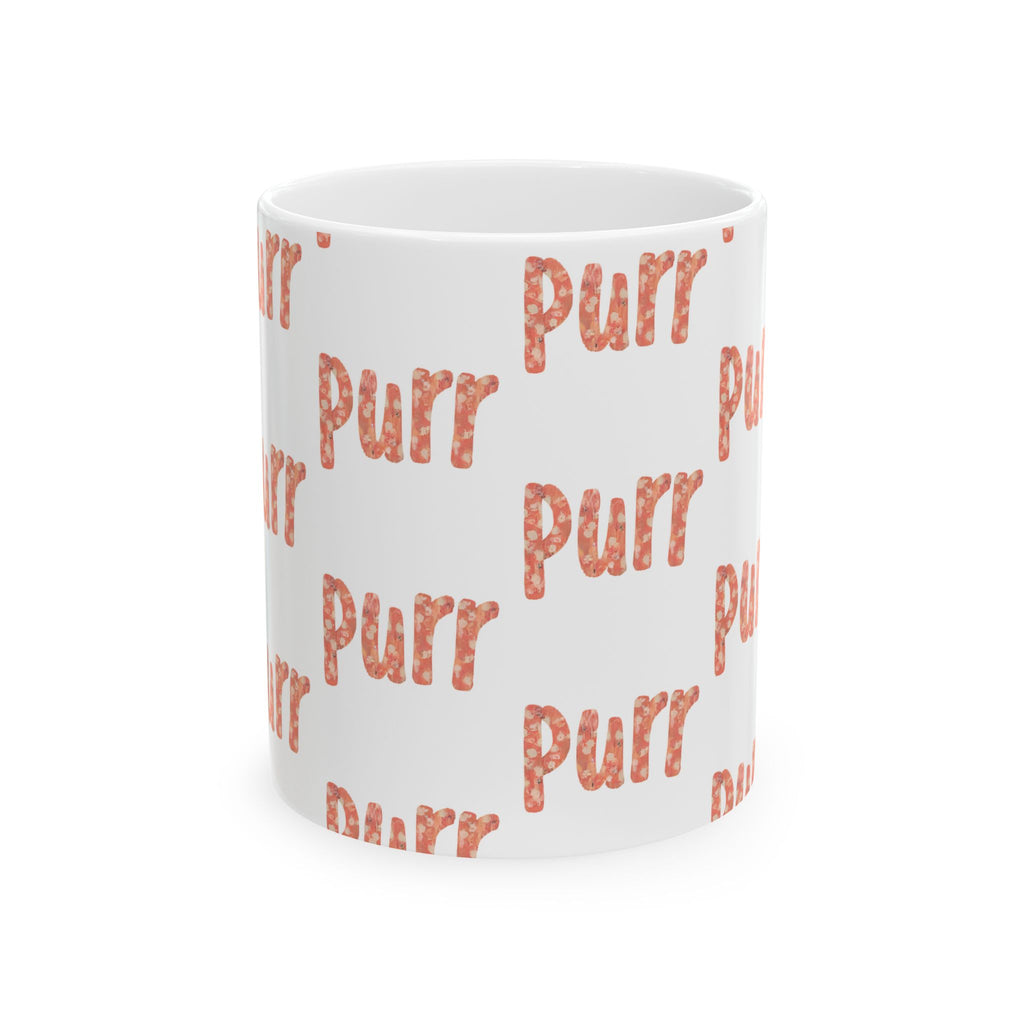Ceramic Mug Purr Pattern – Cute Cat Lover Coffee Cup (11oz & 15oz)