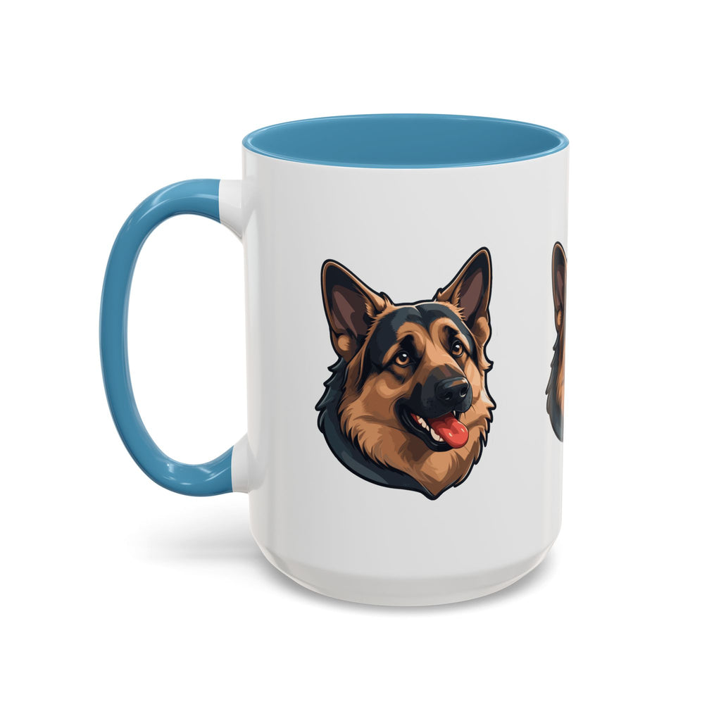 German Shepherd Accent Coffee Mug — Cute Dog Portrait Gift for Pet Lovers (11/15oz)