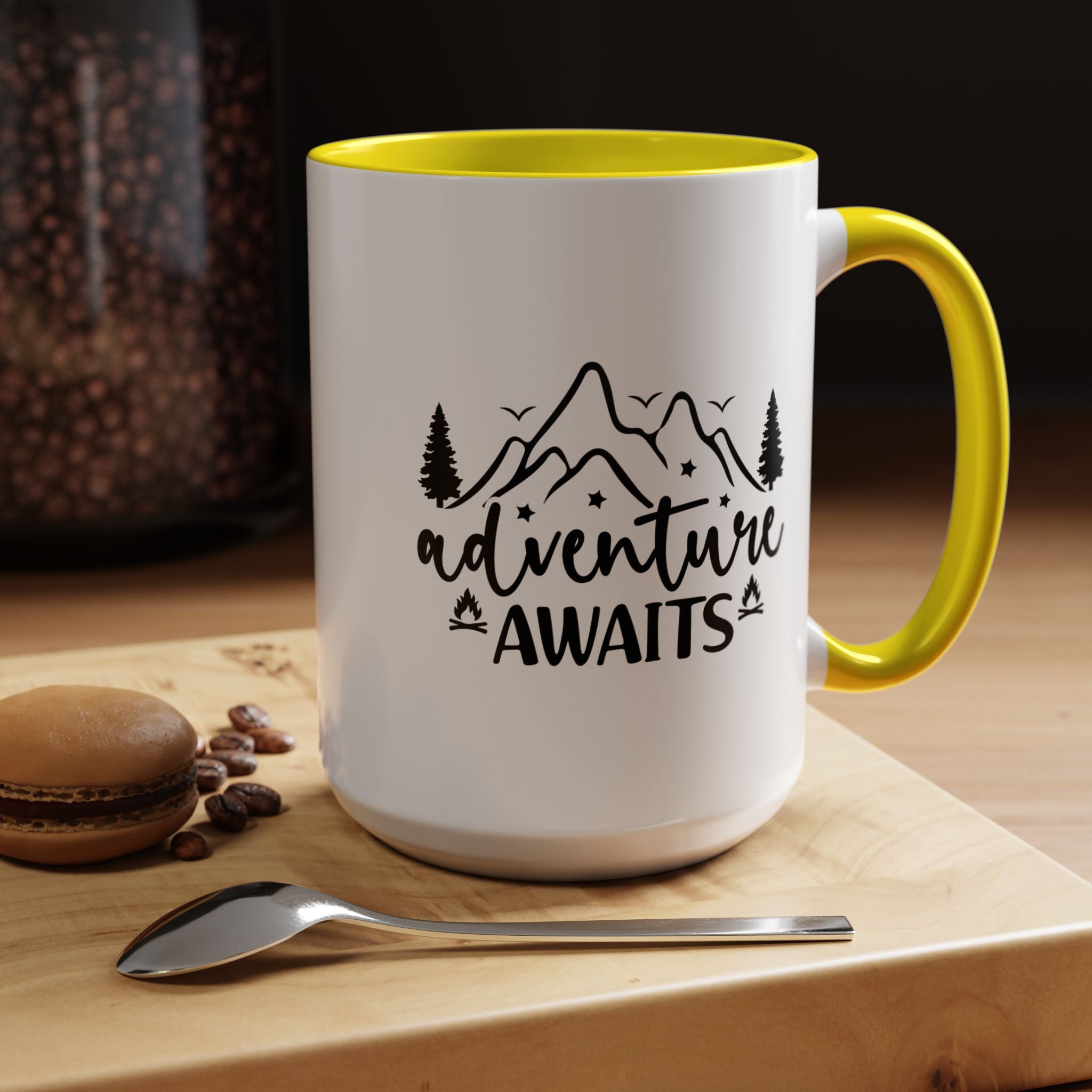 Adventure Awaits Coffee Mug — Mountain Travel 11/15oz Accent Mug