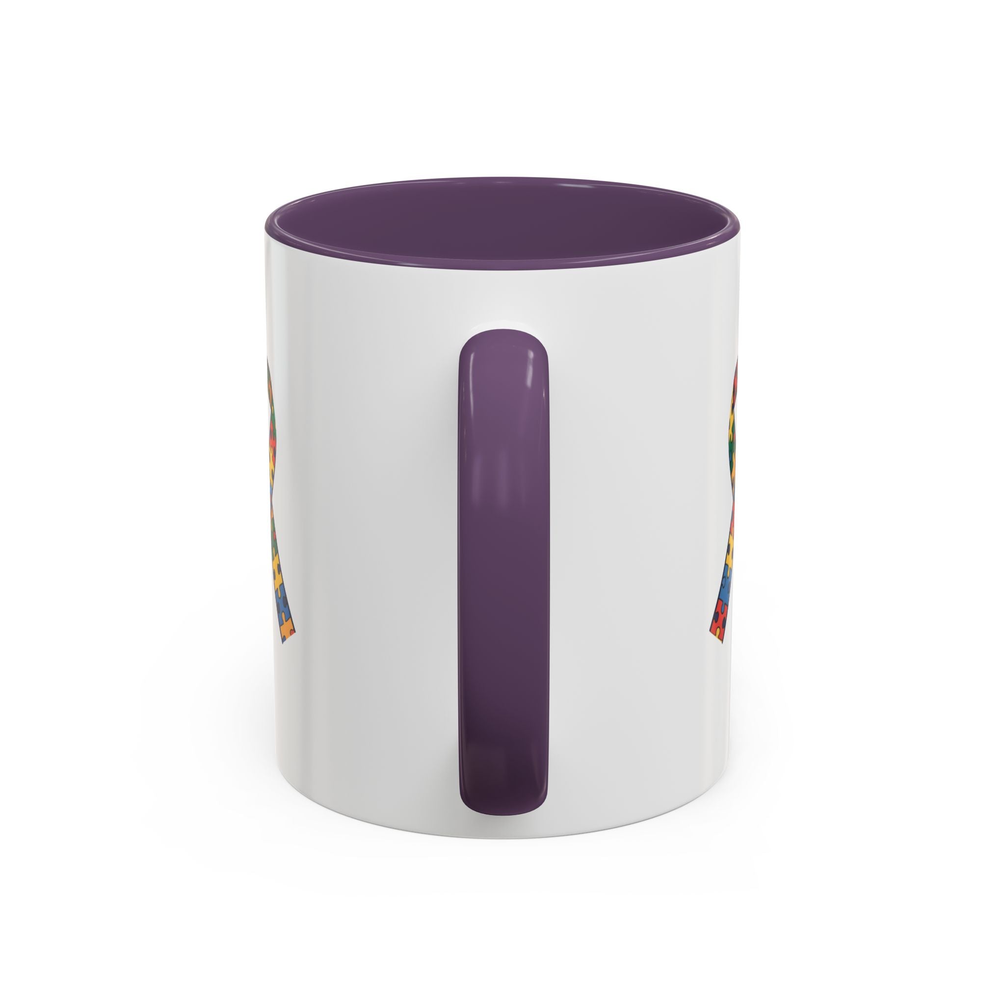 Autism Awareness Puzzle Ribbon Accent Coffee Mug