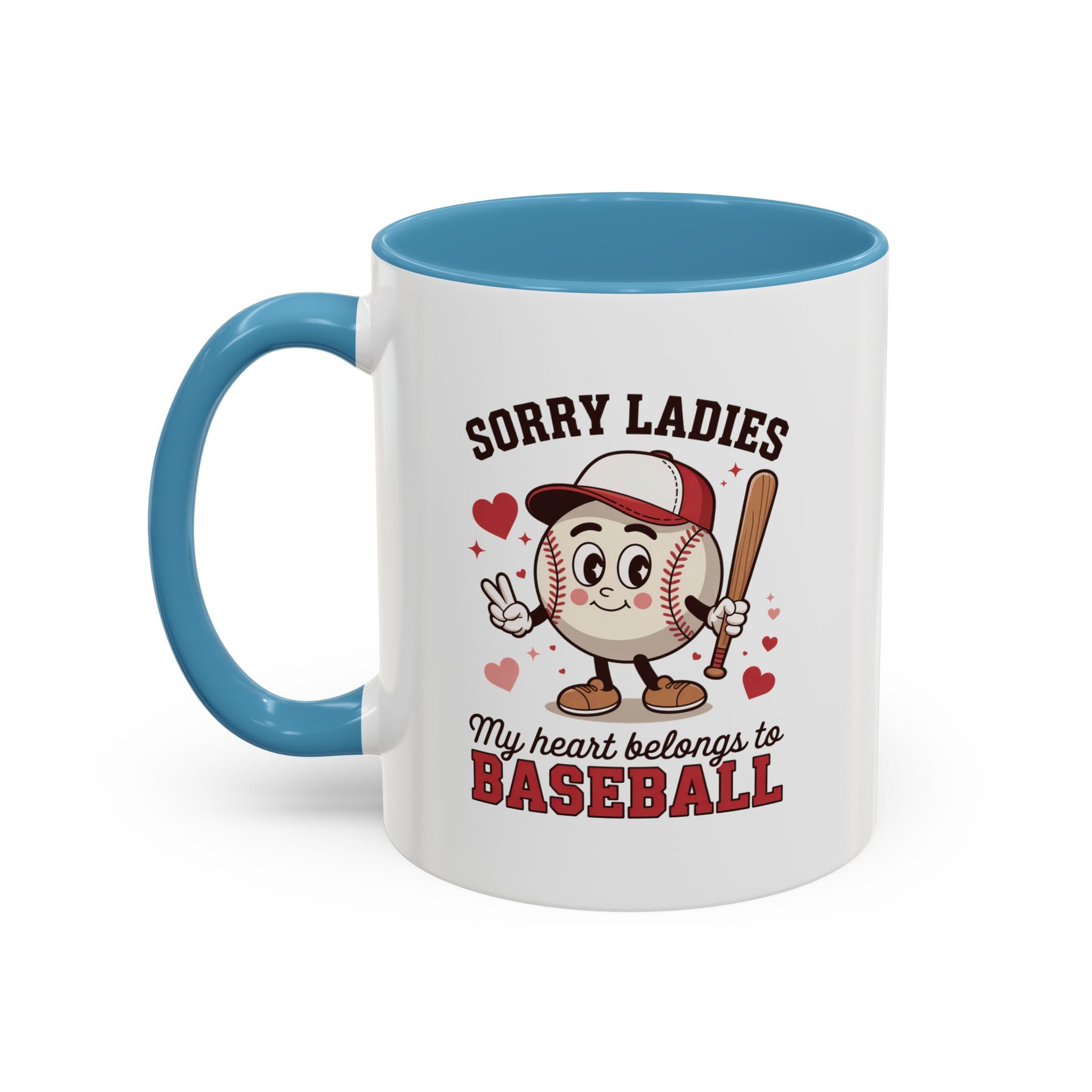 Ceramic coffee mug Baseball Accent Coffee Mug — Ceramic Tea & Coffee Cup (11/15 oz)