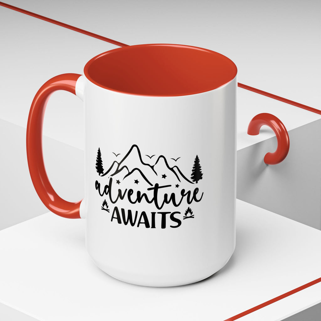 Adventure Awaits Coffee Mug — Mountain Travel 11/15oz Accent Mug