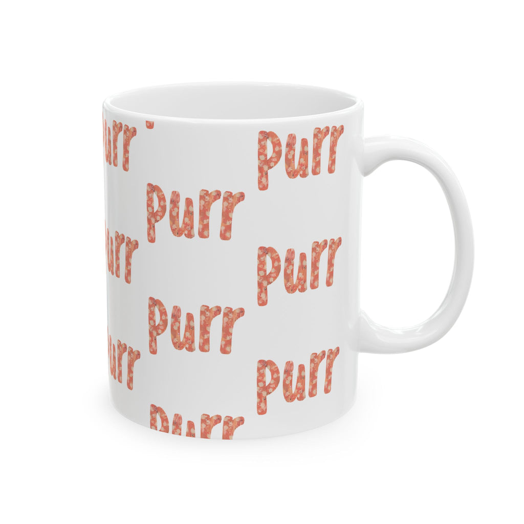 Ceramic Mug Purr Pattern – Cute Cat Lover Coffee Cup (11oz & 15oz)