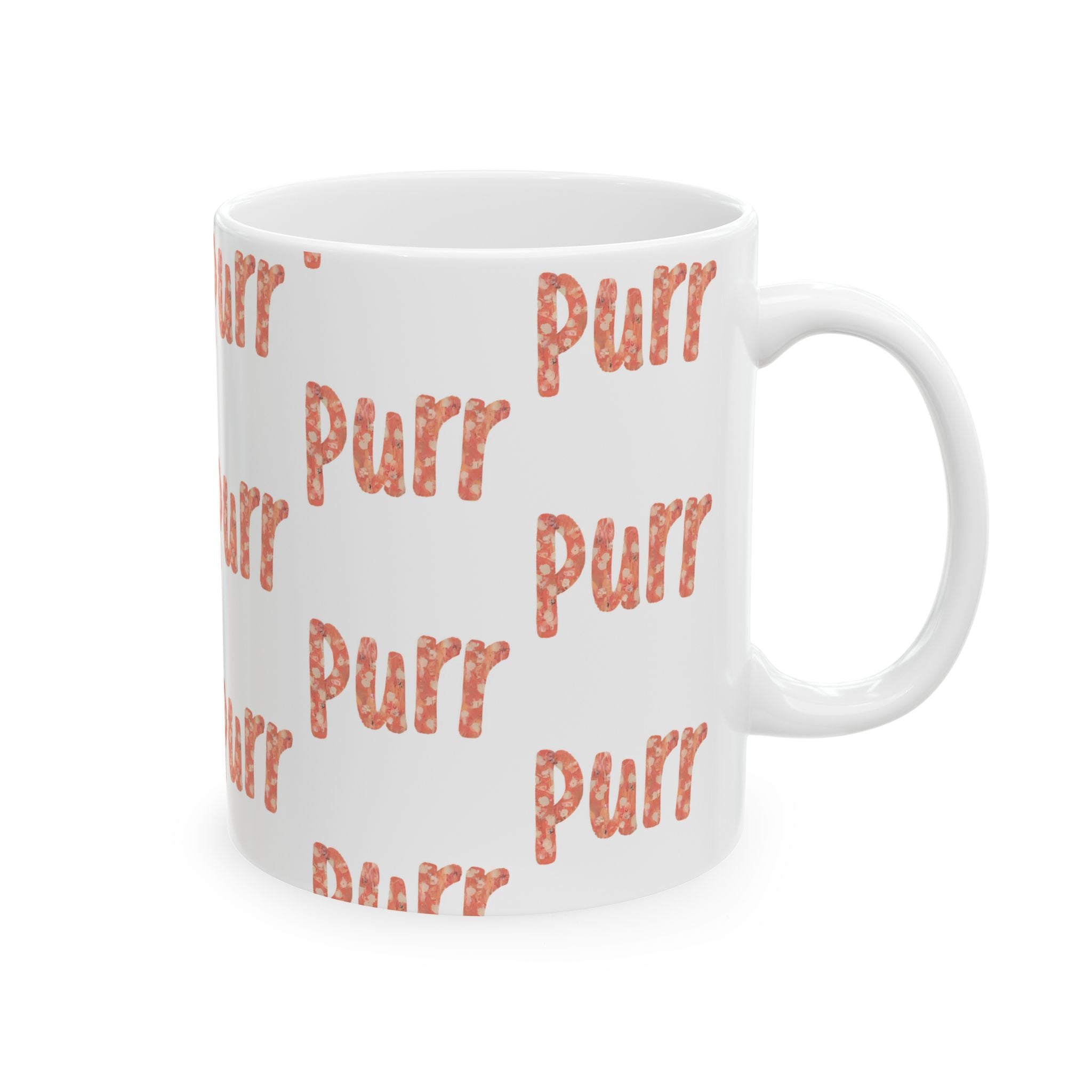 Ceramic Mug Purr Pattern – Cute Cat Lover Coffee Cup (11oz & 15oz)